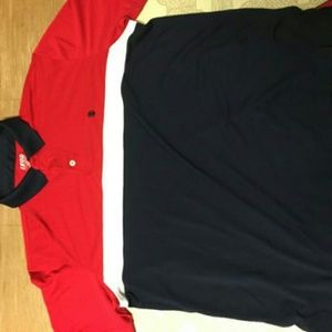 Mens Izod Red/White/Blue Polo